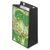 Japanische Leaf Floral Botanisches Kunstmuster Kleine Geschenktüte (Vorderseite Schrägansicht)