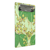 Japanische Leaf Floral Botanisches Kunstmuster Mini Klemmbrett (Schrägansicht)