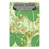 Japanische Leaf Floral Botanisches Kunstmuster Mini Klemmbrett (Vorderseite)