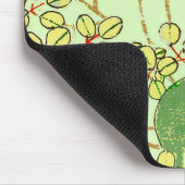 Japanische Leaf Floral Botanisches Kunstmuster Mousepad (Ecke)
