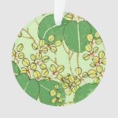 Japanische Leaf Floral Botanisches Kunstmuster Ornament (Vorderseite)