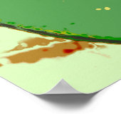 Japanische Leaf Floral Botanisches Kunstmuster Poster (Ecke)