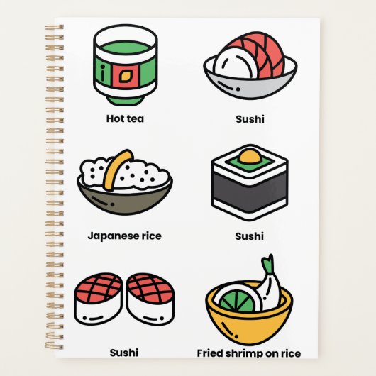 japanische Lebensmittel Planer (Vorderseite)