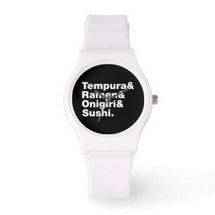 japanische Lebensmittel Tempura & Ramen & Onigiri Armbanduhr