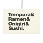 japanische Lebensmittel Tempura & Ramen & Onigiri Autolufterfrischer (Vorderseite)