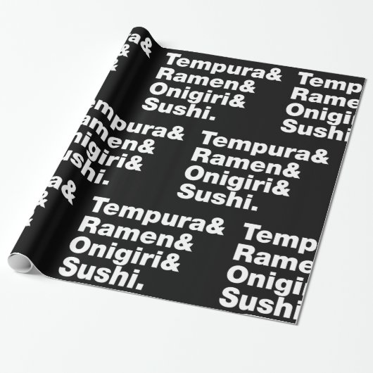japanische Lebensmittel Tempura & Ramen & Onigiri Geschenkpapier (Ungerollt)