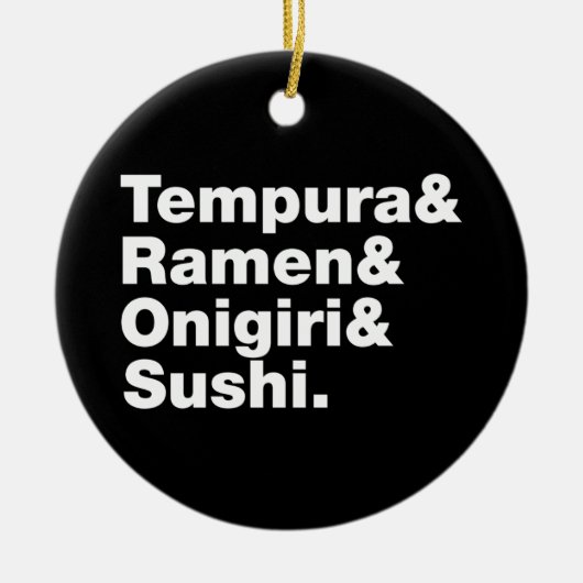 japanische Lebensmittel Tempura & Ramen & Onigiri  Keramik Ornament (Vorne)