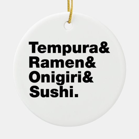 japanische Lebensmittel Tempura & Ramen & Onigiri  Keramik Ornament (Vorne)