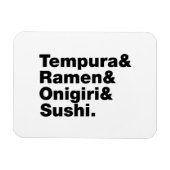 japanische Lebensmittel Tempura & Ramen & Onigiri  Magnet (Horizontal)