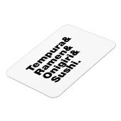 japanische Lebensmittel Tempura & Ramen & Onigiri  Magnet (Linke Seite)