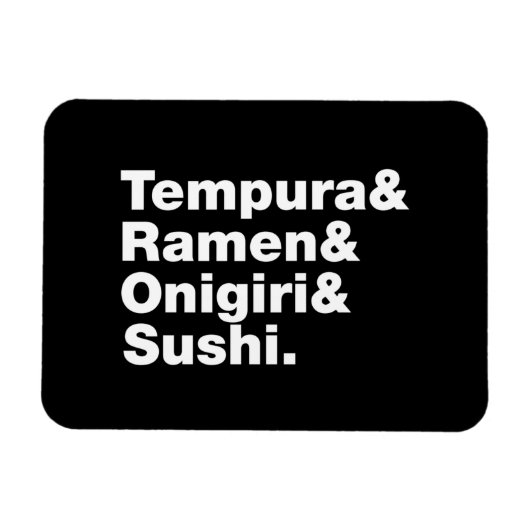 japanische Lebensmittel Tempura & Ramen & Onigiri Magnet (Horizontal)
