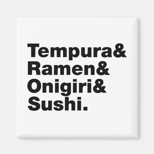 japanische Lebensmittel Tempura & Ramen & Onigiri  Magnet (Vorne)