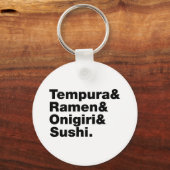 japanische Lebensmittel Tempura & Ramen & Onigiri Schlüsselanhänger (Vorderseite)