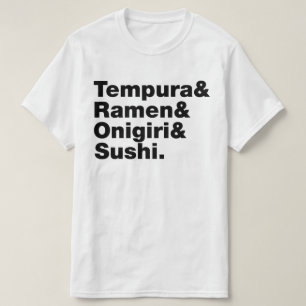 japanische Lebensmittel Tempura & Ramen & Onigiri  T-Shirt