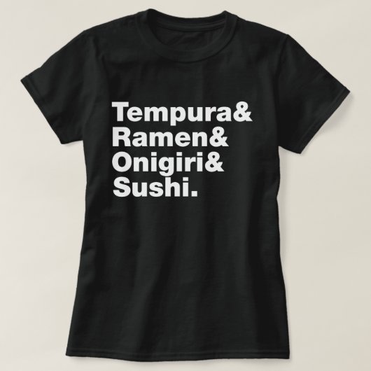 japanische Lebensmittel Tempura & Ramen & Onigiri  T-Shirt (Design vorne)