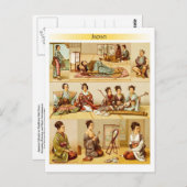 Japanische Lebensweise auf traditionellen Mat Floo Postkarte (Vorne/Hinten)