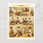 Japanische Lebensweise auf traditionellen Mat Floo Postkarte (Vorderseite)