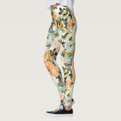 Japanische Leggings mit Blumenrosa und Gold (Links)