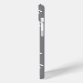 Japanische Libellenmuster, grau/grau und weiß Case-Mate iPhone Hülle (Rückseite / Links)