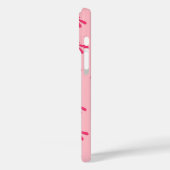 Japanische Libellenmuster, Light Coral Pink Case-Mate iPhone Hülle (Rückseite / Links)
