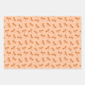 Japanische Libellenmuster, rot, schwarz, orange Geschenkpapier Set (Vorderseite 3)