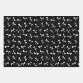 Japanische Libellenmuster, rot, schwarz, orange Geschenkpapier Set (Vorderseite 2)