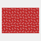 Japanische Libellenmuster, rot, schwarz, orange Geschenkpapier Set (Vorderseite)