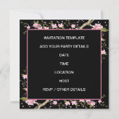 Japanische Liebe Joy Peace Party Einladung (Rückseite)