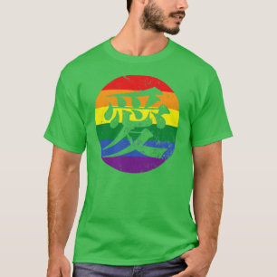 Japanische Liebe Rainbow Kanji Art T-Shirt