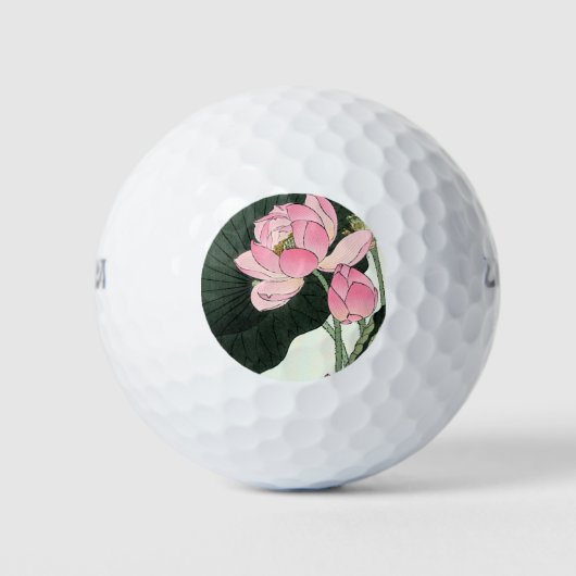 Japanische Lotus Blume - Vintager Golf Ball (Vorderseite)