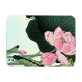 Japanische Lotus-Blume - Vintages Kunstmagazin Magnet (Horizontal)