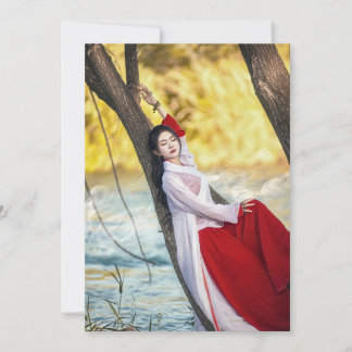 japanische Mädchen Feiertagskarte