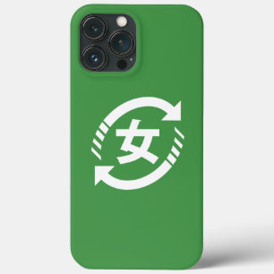Japanische Mädchen gerecycelt   Kanji Nihongo iPhone 13 Pro Max Hülle