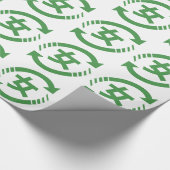 Japanische Mädchen gerecycelt | Kanji Nihongo Geschenkpapier (Ecke)