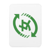 Japanische Mädchen gerecycelt | Kanji Nihongo Magnet (Vertikal)