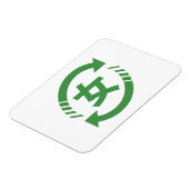 Japanische Mädchen gerecycelt | Kanji Nihongo Magnet (Linke Seite)