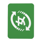 Japanische Mädchen gerecycelt | Kanji Nihongo Magnet (Vertikal)