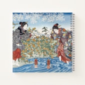 Japanische Mädchen von Ide Tama River Notizblock (Rückseite)