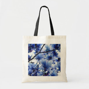 Japanische Magnolia Blue Floral Bag Tragetasche