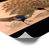 Japanische Malerei c. 1781 Pfau Poster (Ecke)