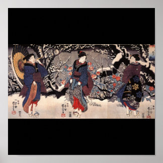 Japanische Malerei c. 1800 Poster