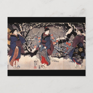 Japanische Malerei c. 1800 Postkarte