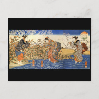 Japanische Malerei c. 1800 Postkarte
