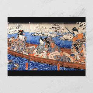Japanische Malerei c. 1800 Postkarte
