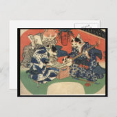 Japanische Malerei c. 1800 Postkarte (Vorne/Hinten)