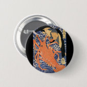 Japanische Malerei c. 1800er Button (Vorne & Hinten)