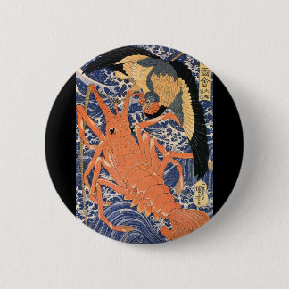 Japanische Malerei c. 1800er Button