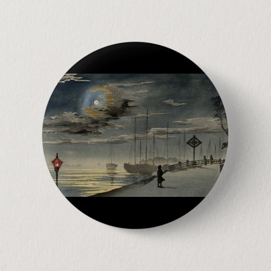 Japanische Malerei circa 1915 Button (Vorderseite)
