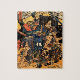 Japanische Malerei der Samurais, die c.1800s Puzzle