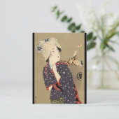 Japanische Malerei. Frau mit Baby c. 1909 Postkarte (Stehend Vorderseite)